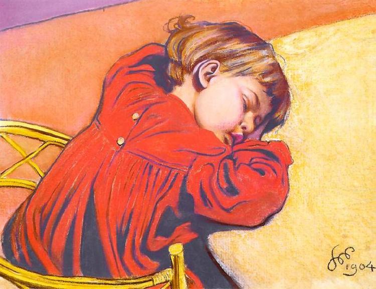 Stanislaw Wyspianski Sleeping Stas, oil painting image